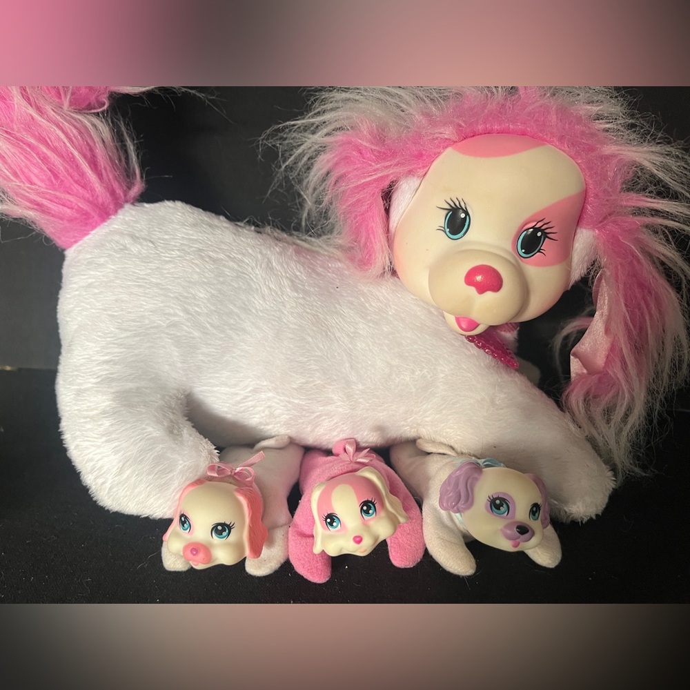 Puppy Surprise 12-inch Blossom Plush Stuffed Animal Dog with Puppies